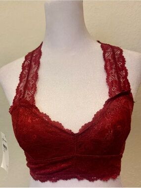 Stretch lace racer back bralette